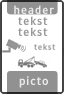 Koptekst - 2 tekstregels + 2x pictogram + Ondertekst
