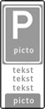 Verkeersteken 2:3 - 6 tekstregels - Pictogram
