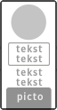 Verkeersteken + onderbord + pictogram + tekstregel